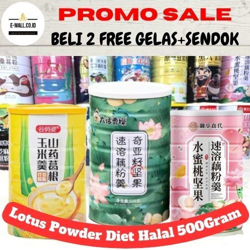 

Ready Lotus Powder Bubuk akar teratai Diet Halal Lengkap 500gram sehat BELI 3 DAPAT GELAS+SENDOK Bisa Bayar Di Tempat COD