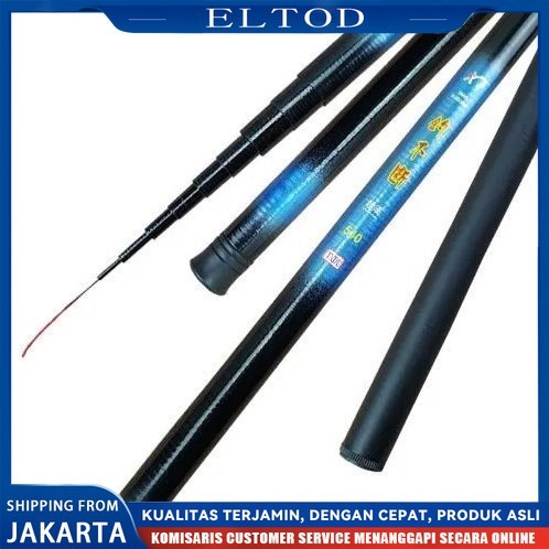 2.7m 3.6m 4.5m 5.4m 6.3m 7.2m Joran Tegek Fishing Rod Carbon Tegek Panjang Fishing Pole Fishing Floa