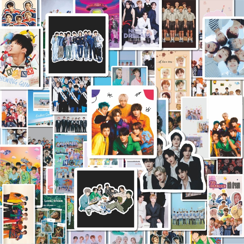 

100PCS Lucu Stiker Poster NCT Dream Stiker Aesthetic Stiker Anti Air Stikers Berperekat Waterproof sticker decal buat Motor Helm Buku Journal Koper Casing HP Laptop Botol Minum Hadiah anak