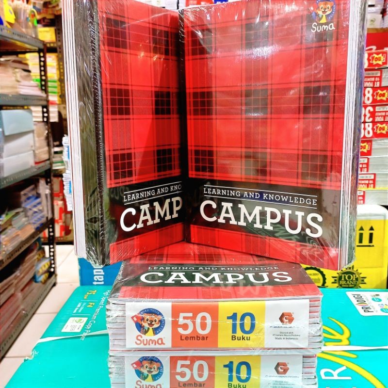 

JAMIN MURAH !!!BUKU TULIS CAMPUS SUMA 50 lembar besar (10 buku) + 1 pcs bolpen / pack(BISA LANGSUNG ORDER)