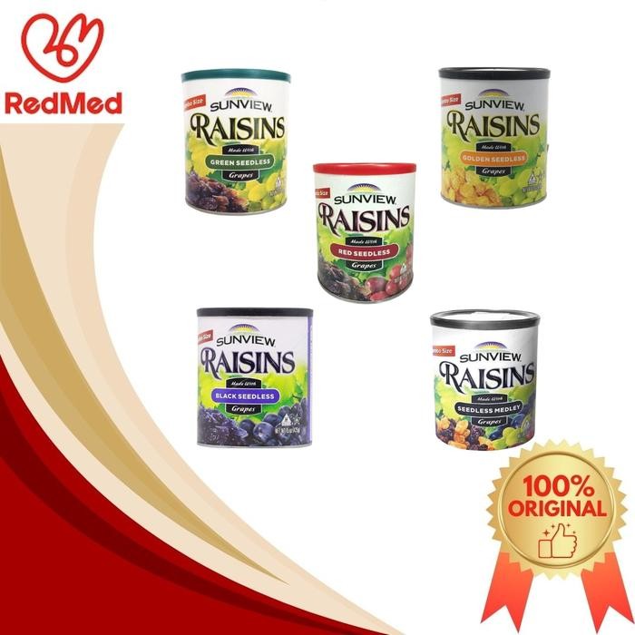 

SUNVIEW ORGANIC RAISIN SEEDLESS 425GR - SEEDLESS MEDLEY