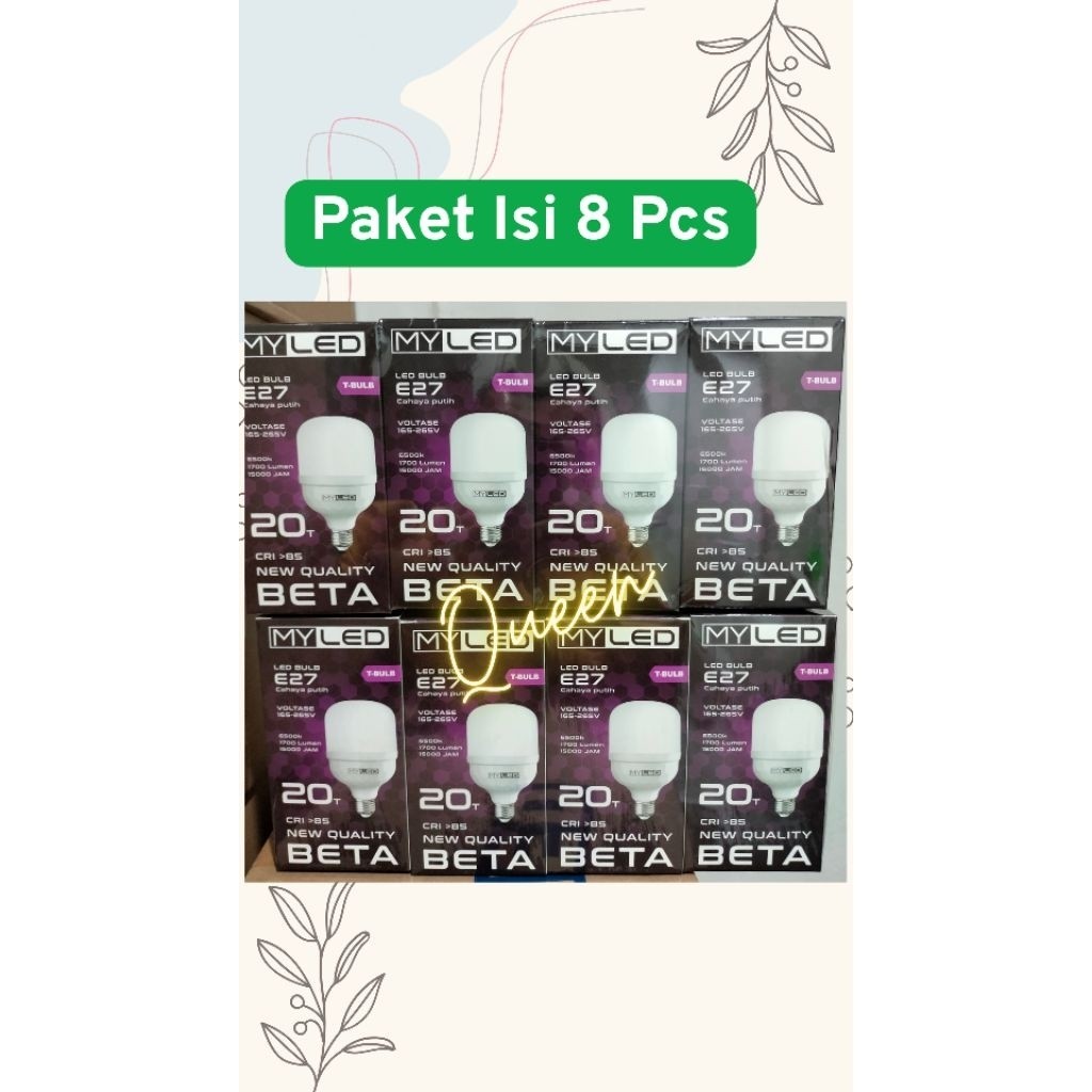 MYLED BETA 20 Watt / Pack Isi 8 Pcs