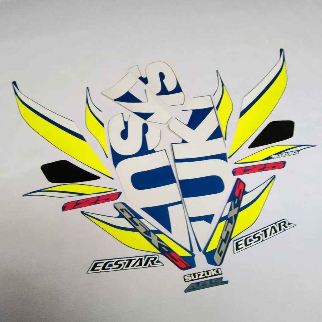 NOS/STRIPING BODY STIKER MOTOR GSX-S 125 ECSTAR ABS ( 68018-23K80-YSF )