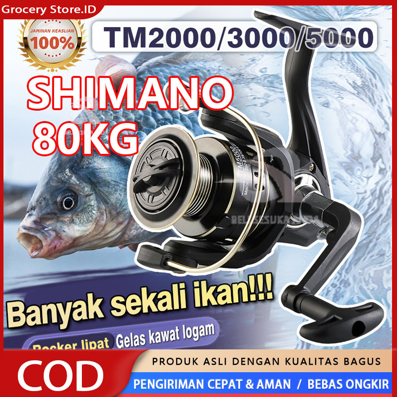 Reel Pancing  HE1000 - 7000 80 Kg / Reel Pancing Murah Kuat Power /Gulungan Pancing Ikan Logam Metal