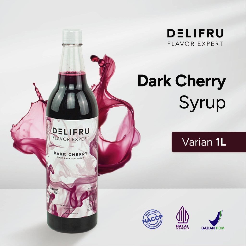 

Delifru Dark Cherry Syrup 1 Liter - Sirup Ceri Hitam