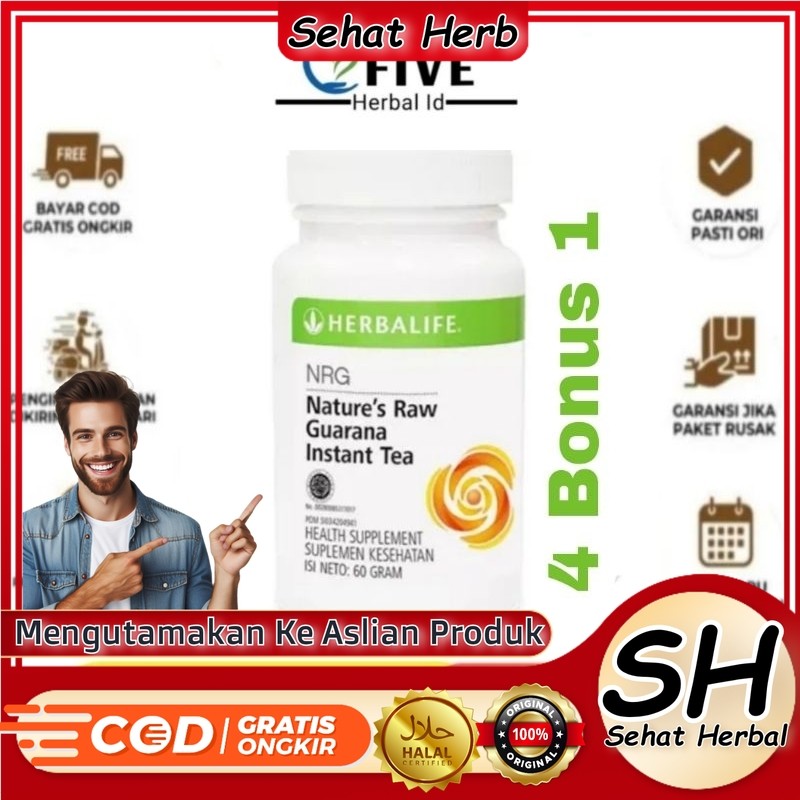 HERBALIFE NRG Tea NRG Original Full Barcode Asli Apotik Teh penambah energi teh penambah stamina teh