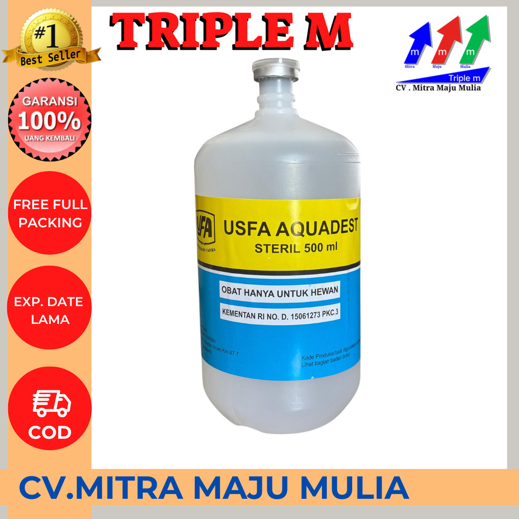 USFA AQUADEST 500 ml - Aquades Air Steril