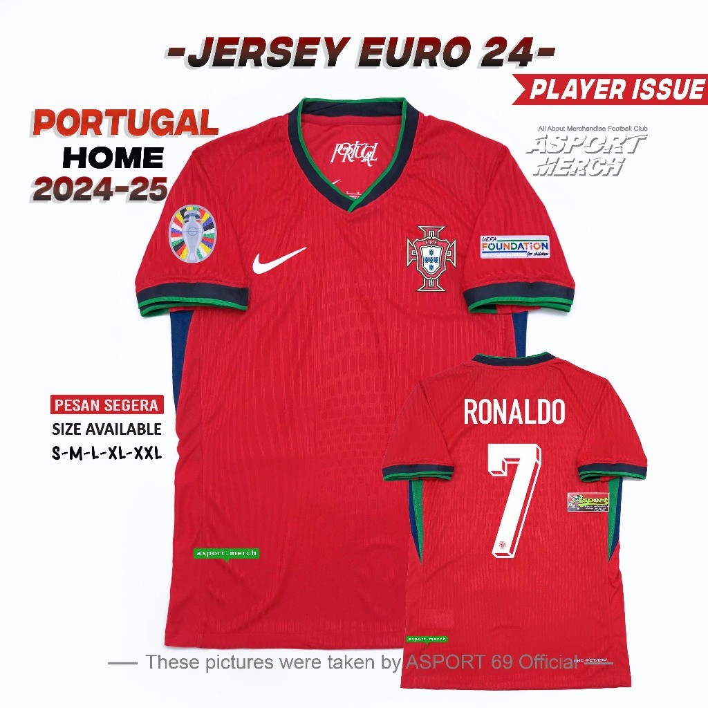 ASPORT PORTUGAL HOME 2024 PLAYER ISSUE   PORTUGAL HOME 2024 2025  PORTUGAL HOME 24 25 PI