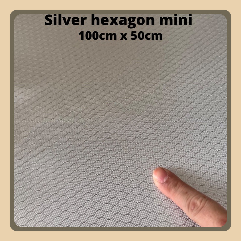 Serat Karbon Silver Texalium Carbon Fiber Fabric Mini Honeycomb Hexagon