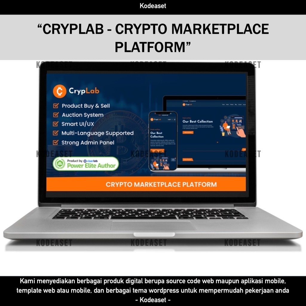 SOURCE CODE APLIKASI WEB CRYPLAB - CRYPTO MARKETPLACE PLATFORM D318 KODEASET