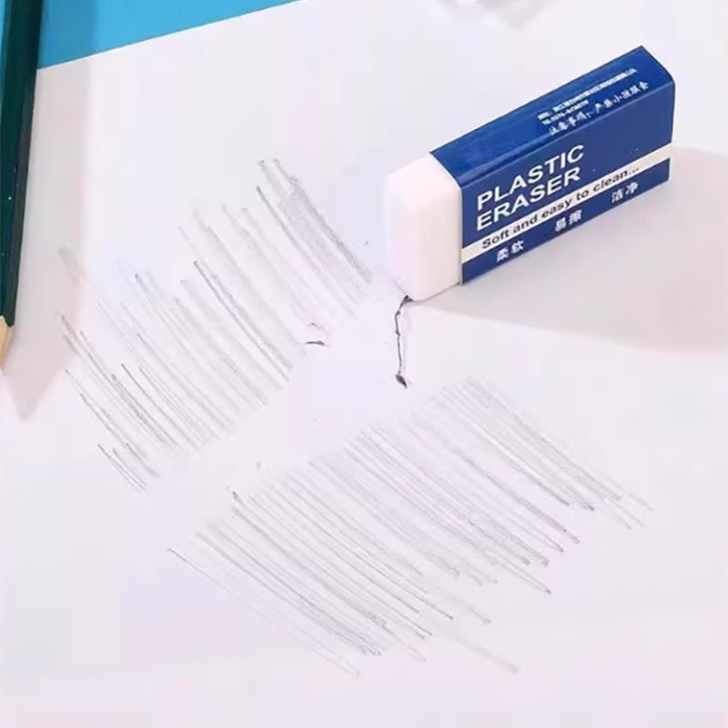 

White PVC Erasers 10pcs, student drawing tools for school sketching, painting, art, home and office use