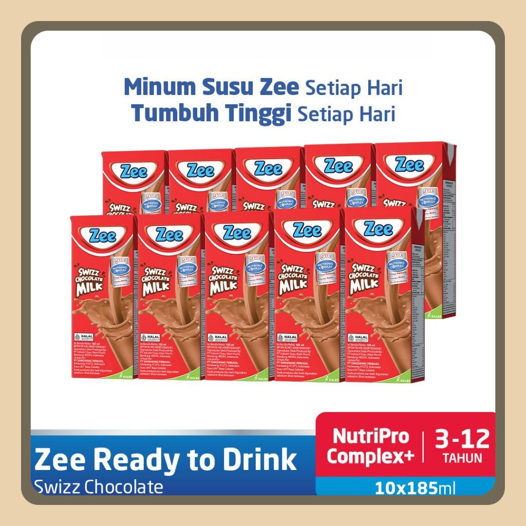

Zee UHT Swizz Chocolate Milk 185ml (10 Pack) Nutripro Complex+