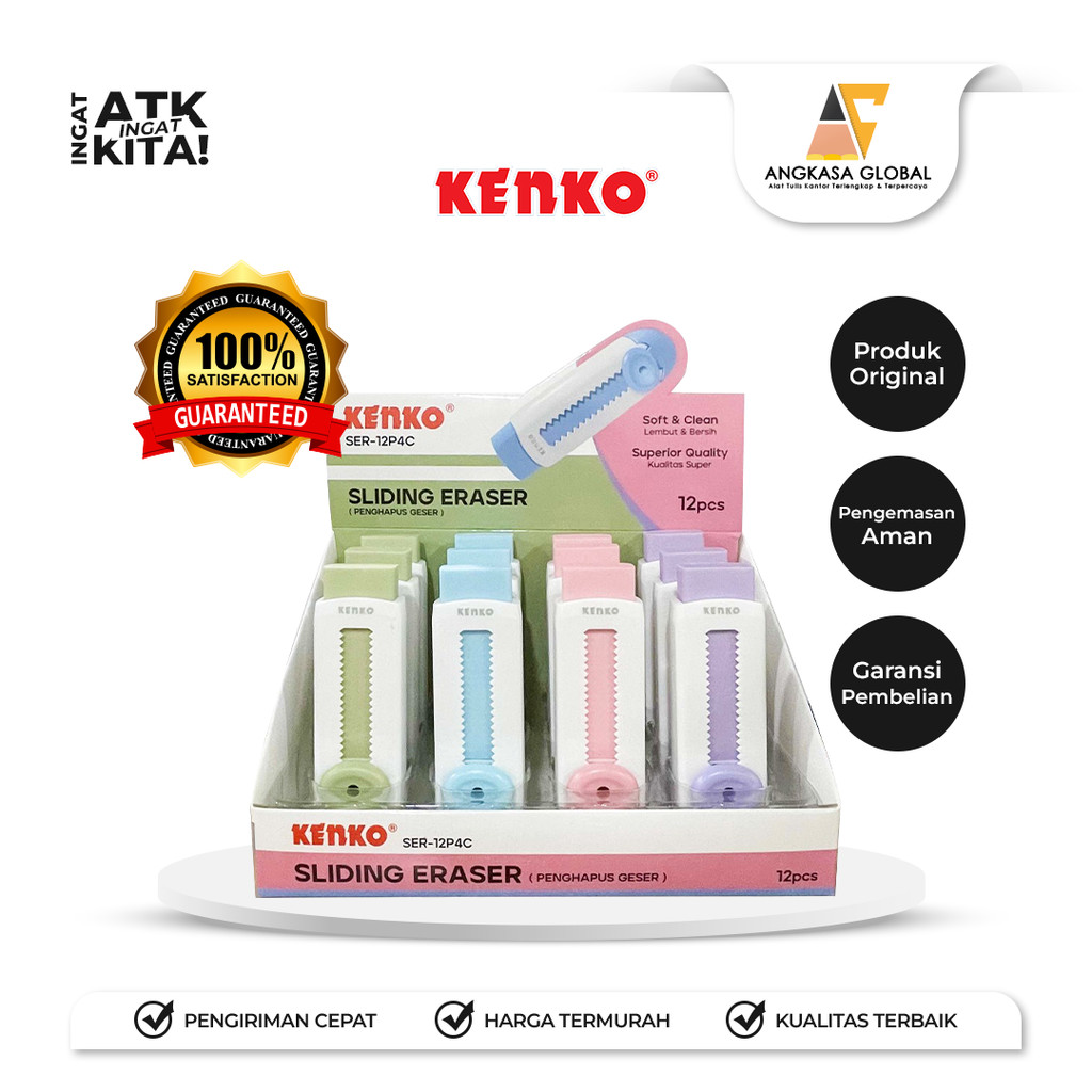 

KENKO PENGHAPUS GESER/ SLIDING ERASER SER-12P4C (1PC)
