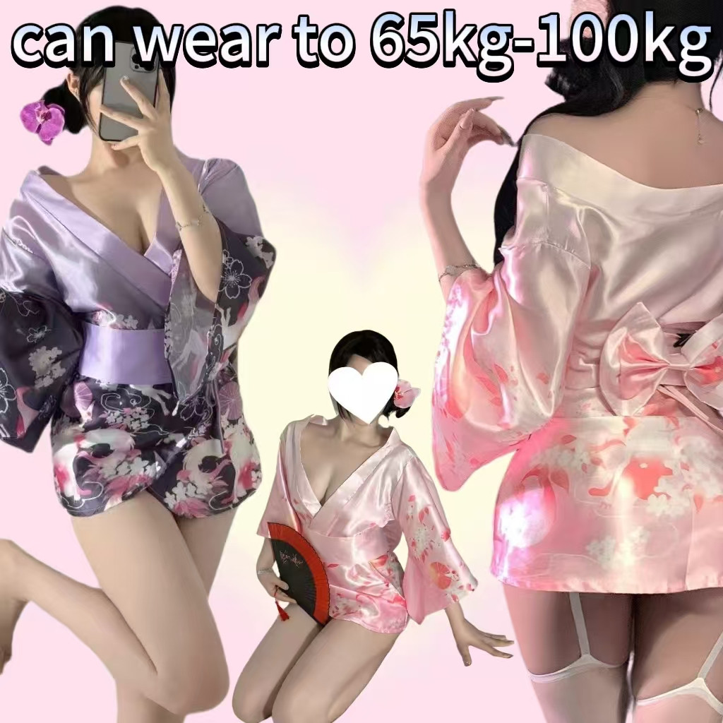 Sexy Lingerie Jumbo lingerie jumbo Baju Tidur Kimono Baju Tidur Satin lingery sexy hot big size ling