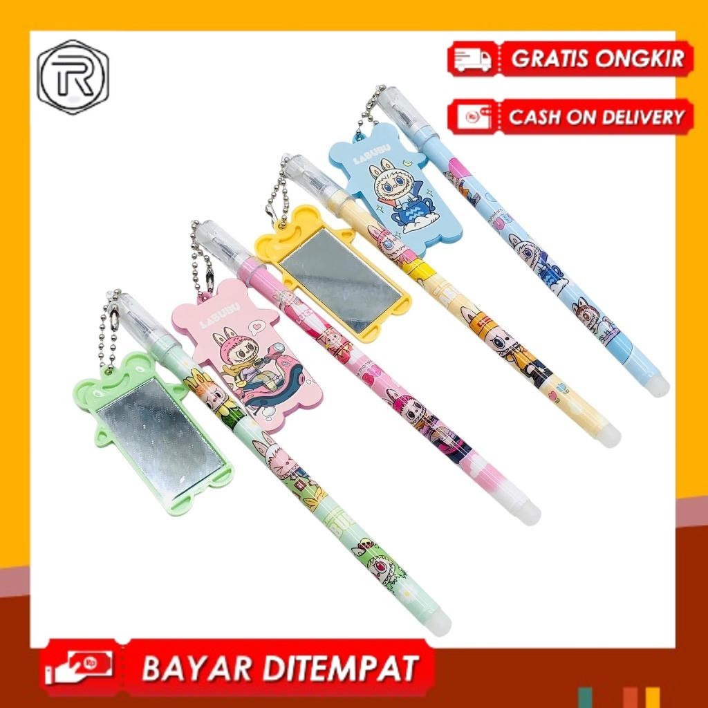 

PULPEN 9359 GANTUNGAN CERMIN LABUBU / GEL PEN / PENA