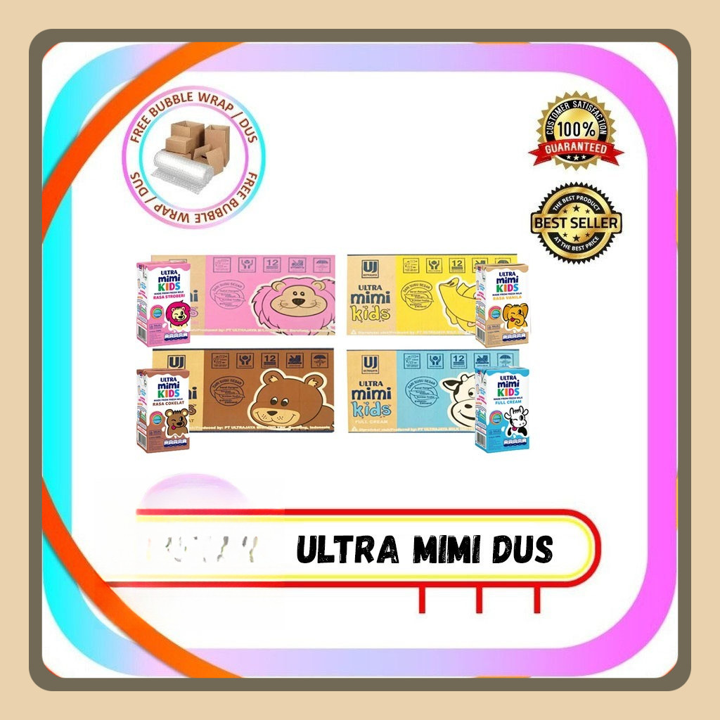 

Susu ULTRA MIMI UHT Milk 125 ml DUS BOX Coklat - Vanilla - Full Cream - Stroberi All Varian