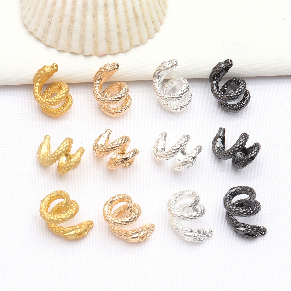 (10 harga) tas emas 14k, cincin lari manik-manik yang mengawetkan warna, gelang DIY manik-manik long