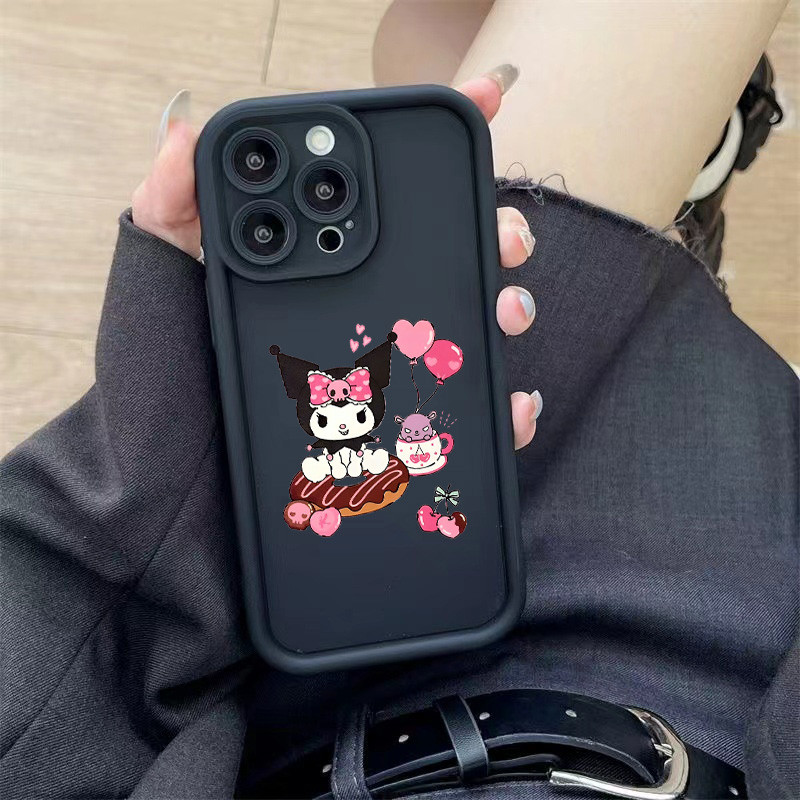 Case Samsung A15 A16 A12 A04S A22 4G A20 A30 A13 A14 M12 cute cartoon Kuromi print soft anti-fall ca
