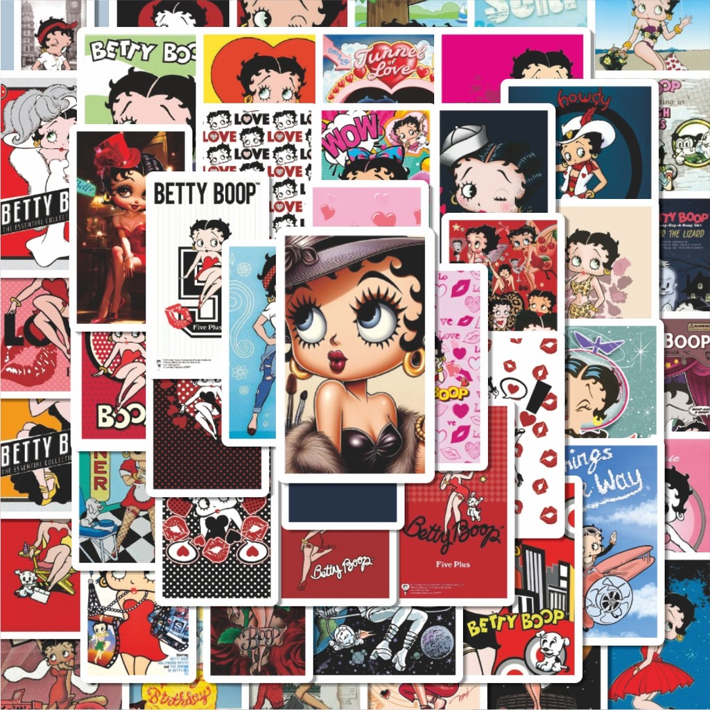 

100PCS Lucu Stiker Kartun Betty V1 Stiker Aesthetic Stiker Anti Air Stikers Berperekat Waterproof sticker decal buat Motor Helm Buku Journal Koper Casing HP Laptop Botol Minum Hadiah anak