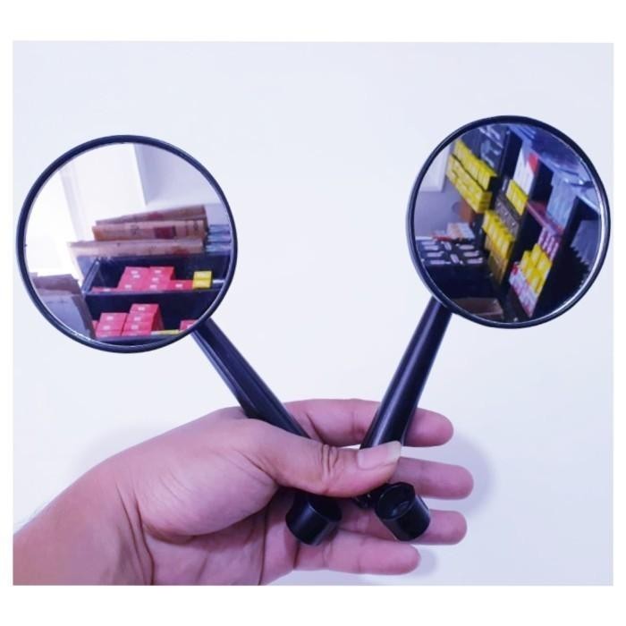 KACA SPION BULAT BESI VARIASI MOTOR MX NEW 135/MX KING 150/VEGA/FIZR - KACA PUTIH, all YAMAHA