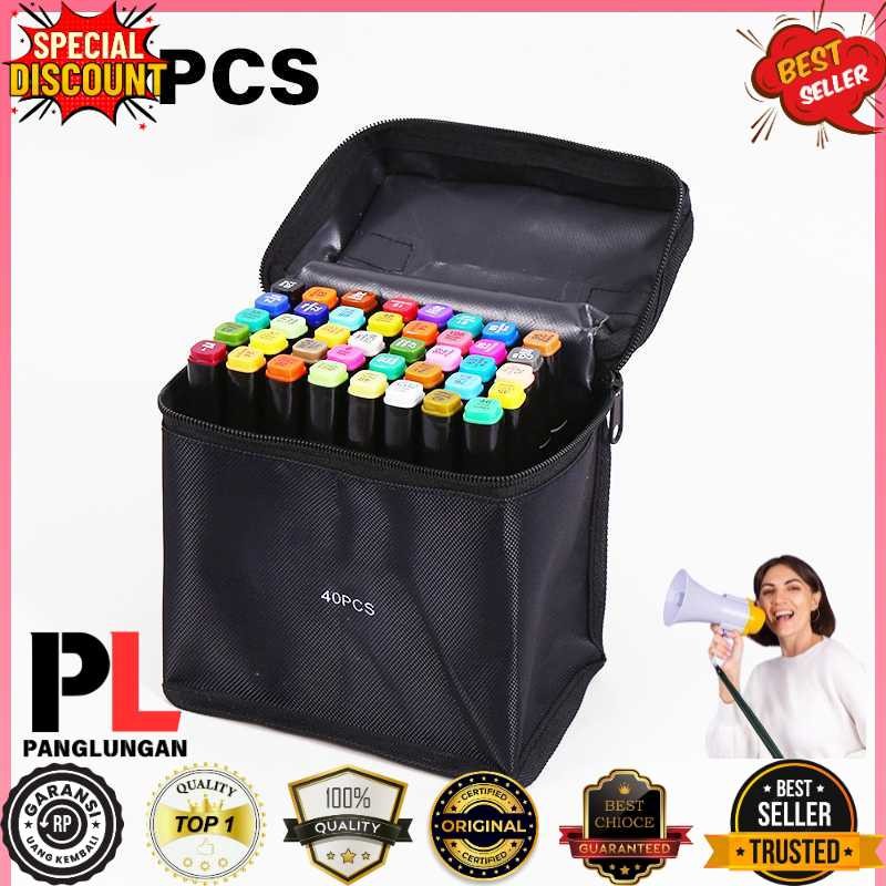 

Toddi Spidol Dual Side Fine Art Brush Art Marker Set 40 Warna - CY-006