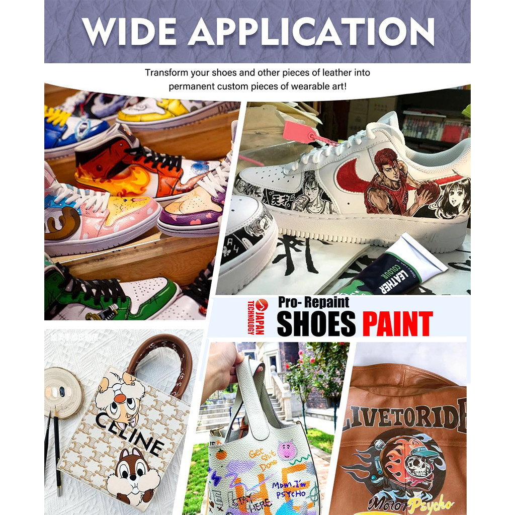 Cat Sepatu Permanen Anti Luntur Shoes Paint Well Pro Repaint Cat Sepatu Cat Tas Canvas Suede Kulit S