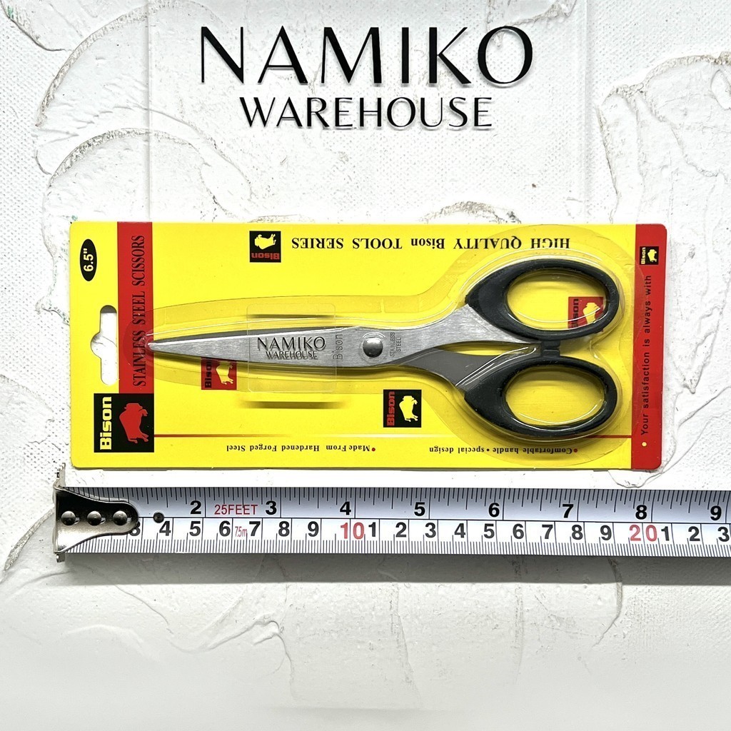 

GROSIR 12 pcs BISON Gunting kertas stainless steel 6,5 inch NAMIKO WAREHOUSE