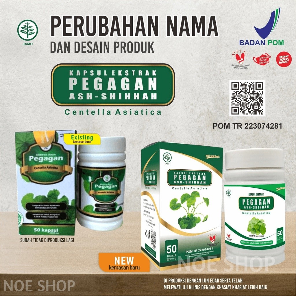 (BPOM) Ekstrak Pegagan 50 Kapsul Original Ash-Shihhah