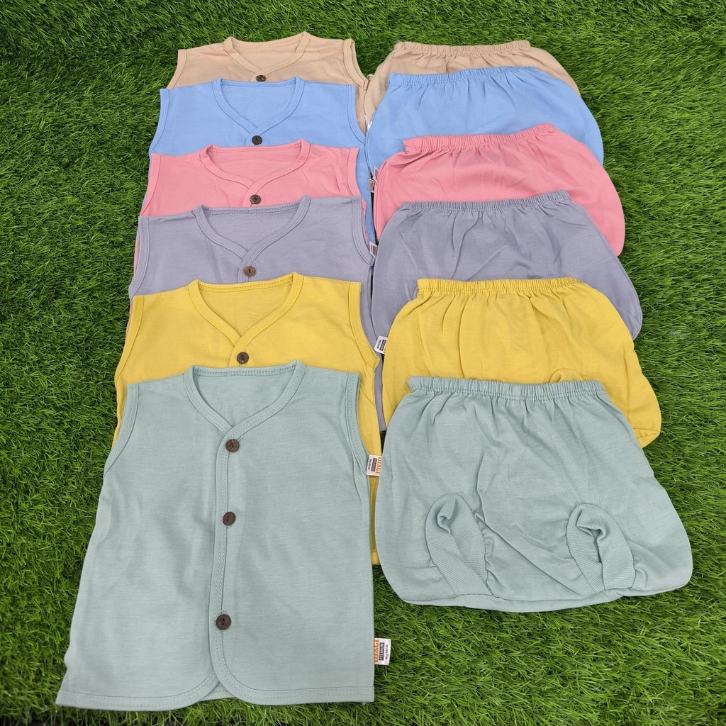 USAGI PREMIUM- SETELAN ANAK TANPA LENGAN KANCING/SET USAGI ANAK BAHAN LEMBUT/SET 0-12 BULAN