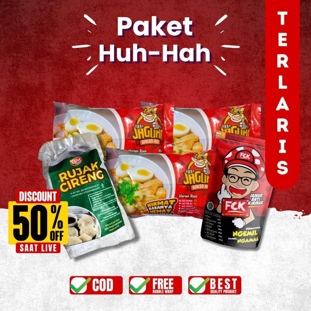 

PAKET HUH - HAH (BASO ACI BAKSO ACI, TULANG RANGUI, CIRENG RUJAK, SEBLAK INSTAN)