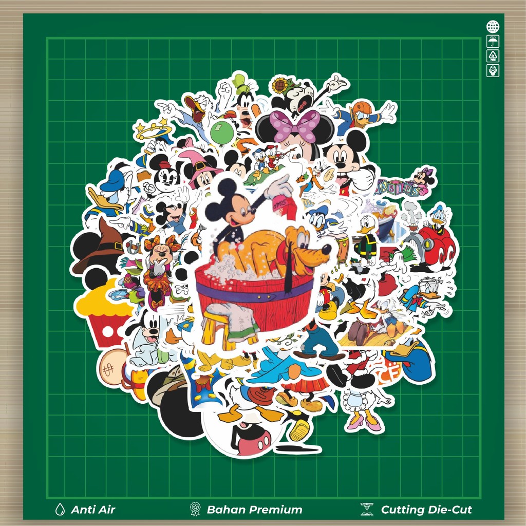 

HOT 50 PCS STIKER Stiker Kartun Disney Mickey Mouse & Donald Duck 2 Stiker Fashion Cars Decal Dingin Kartu Album Custom Vinyl Anti Air- Sticker Aesthetic Buku Journal Koper Casing HP Tablet Laptop Helm Motor Botol Minum
