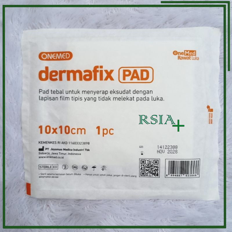 DERMAFIX PAD 10x10 Plester Luka Bernanah Plester Luka Bakar RSIA