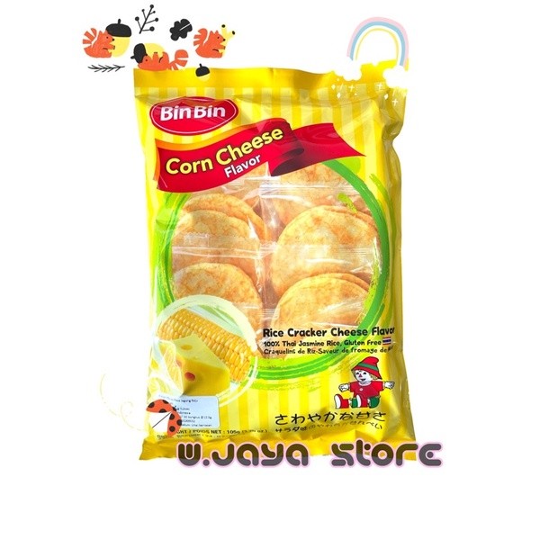 

Bin Bin Corn Cheese Flavor / Krekers Beras Rasa Jagung Keju 105g