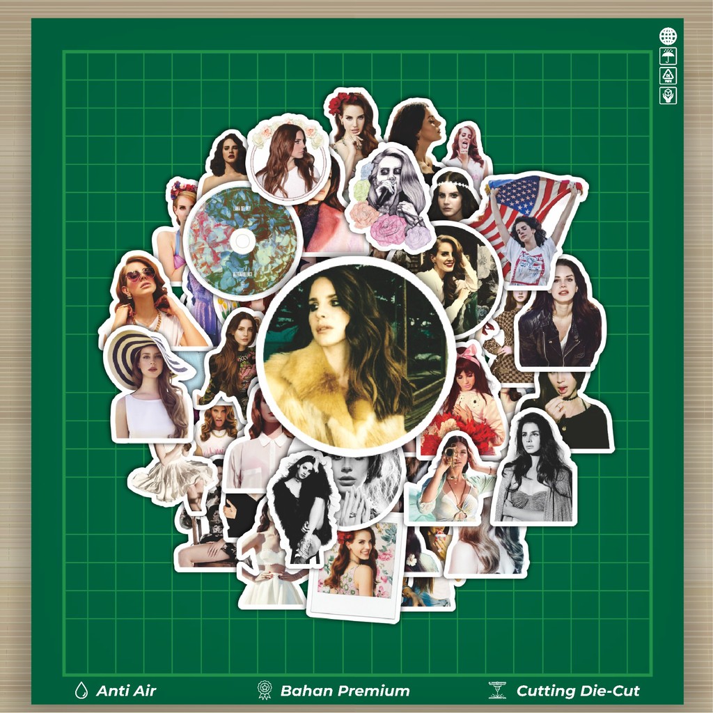 

HOT 50 PCS STIKER Stiker Lana Del Rey Stiker Fashion Cars Decal Dingin Kartu Album Custom Vinyl Anti Air- Sticker Aesthetic Buku Journal Koper Casing HP Tablet Laptop Helm Motor Botol Minum