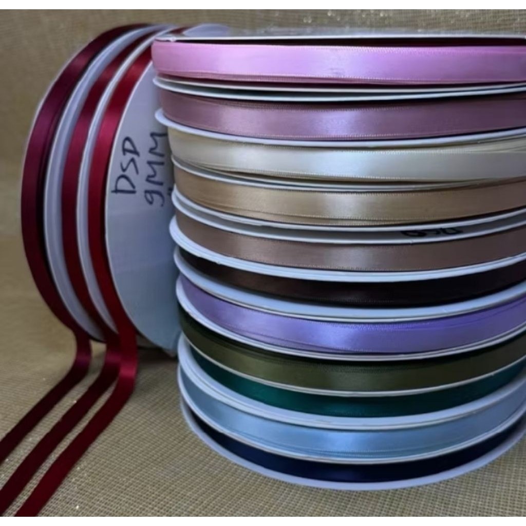 

5 Yard (4,5 Meter) - Lebar 6 mm DX | Pita Double Satin Import