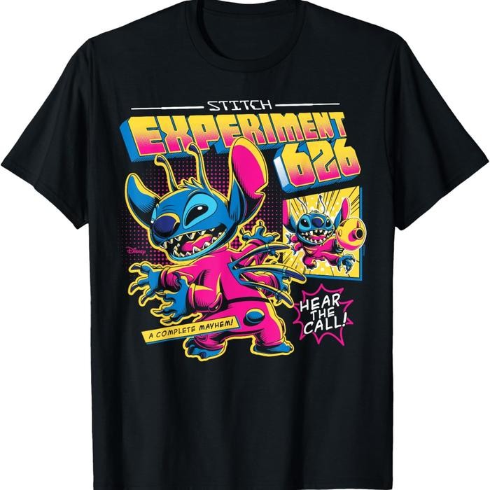 (TOP) Makeyoushine X Generasi90 Lilo And Stitch - Experiment 626 Alien Magazine Cover T-Shirt Baju u