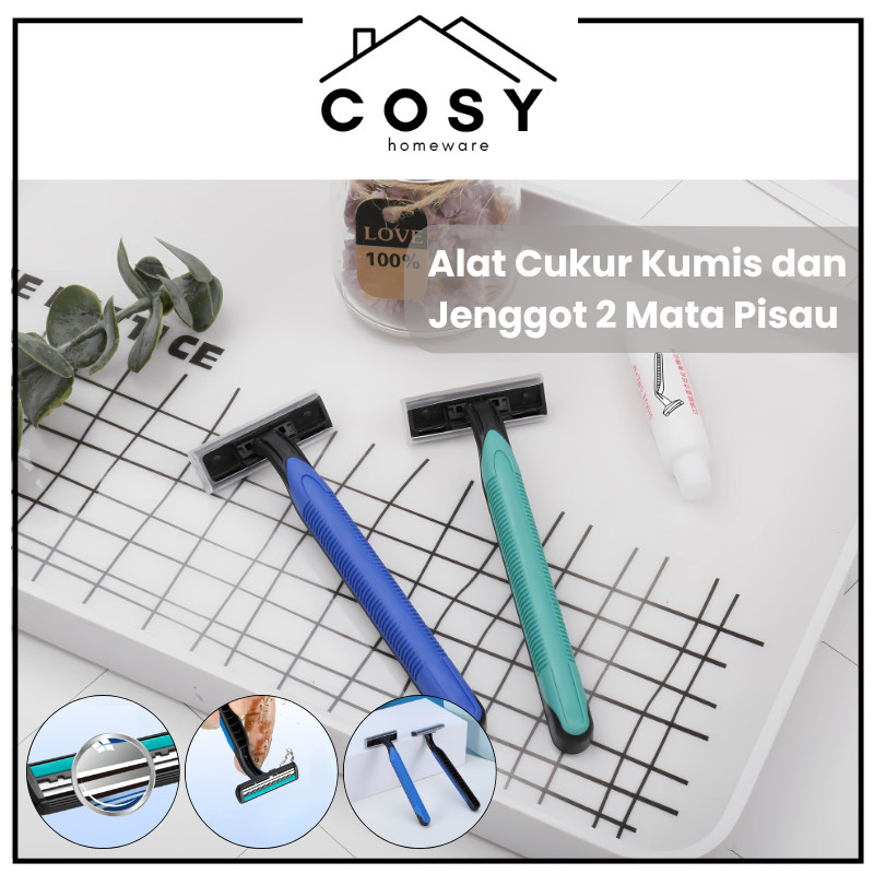 Alat Cukur Kumis /Alat Cukur Jenggot 2 Mata Pisau /Pisau Cukur Kumis /Pencukur Kumis Cukuran