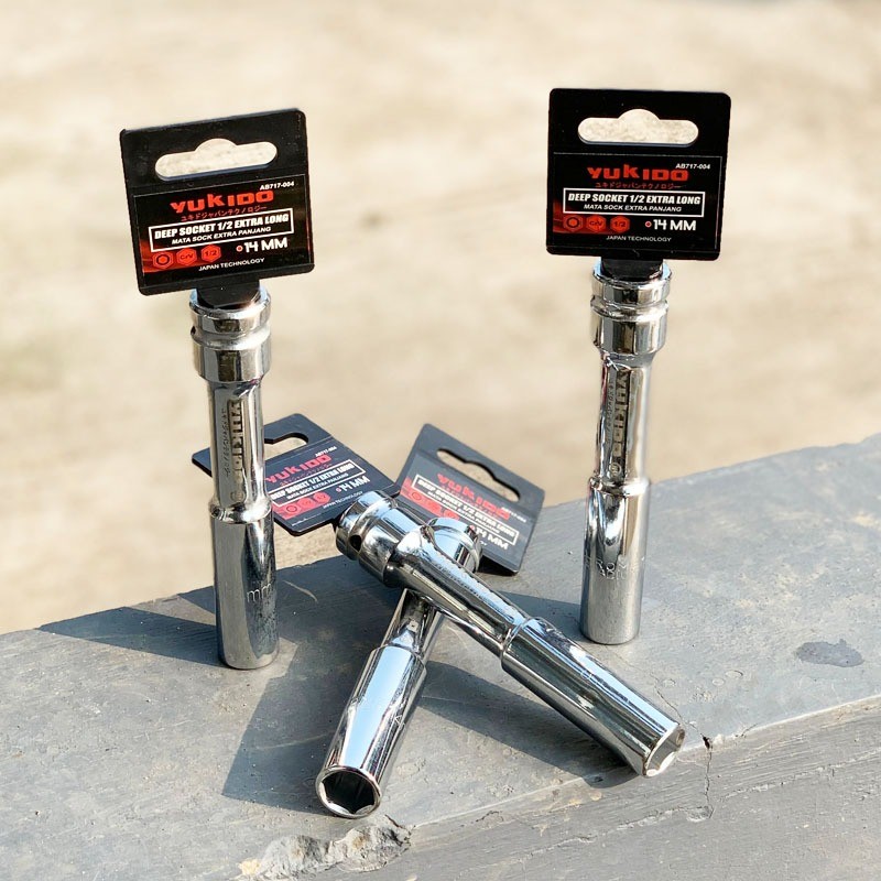 Mata Kunci Shock impact Extra Panjang 130mm/ Kunci Shock Panjang 8/10mm 1/2" Hex Socket Head Adapter