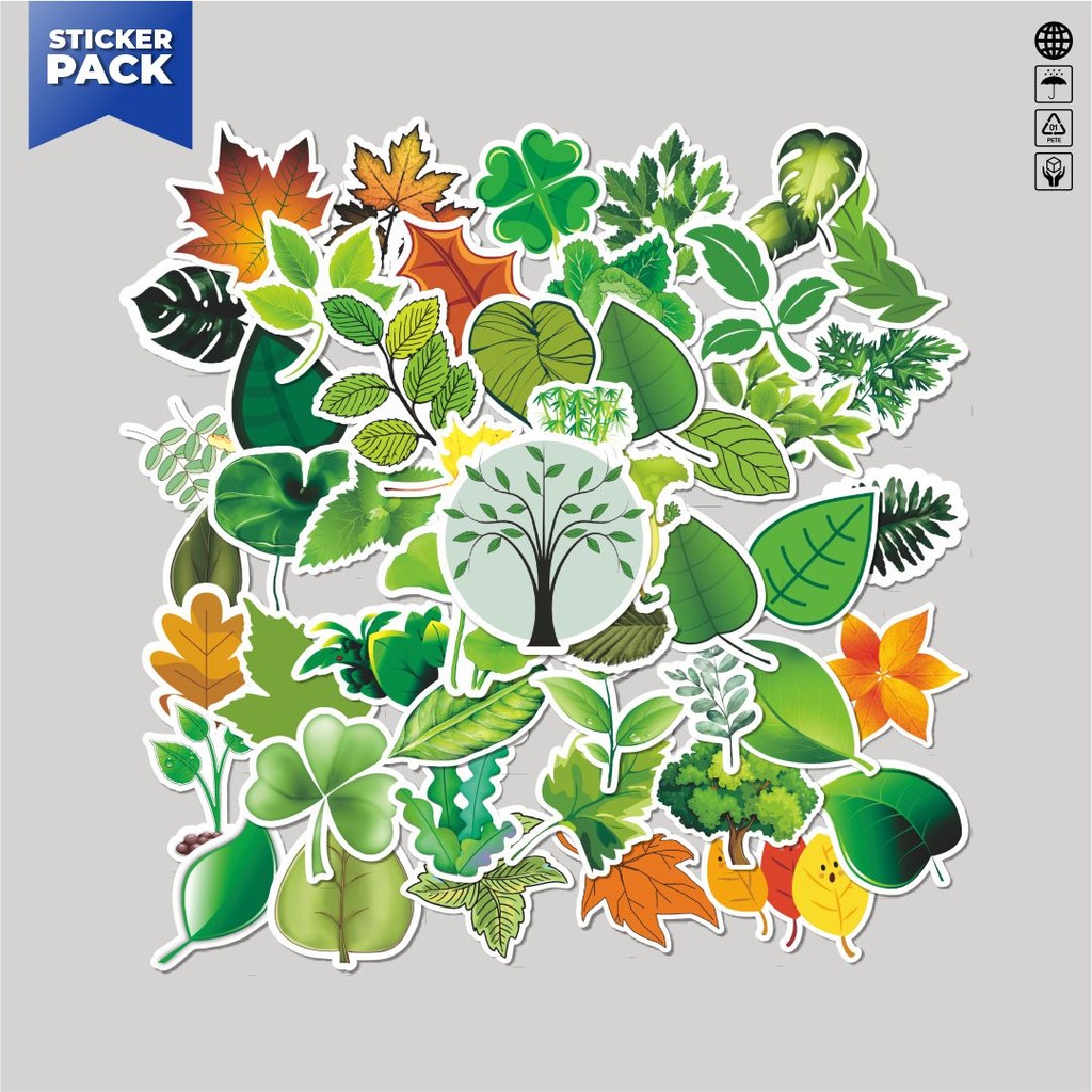 

[100PCS]Stiker Pack Stiker Leaves & Flowers [Daun & Bunga] Aesthetic Vinyl Anti Air Dekorasi Sticker Laptop Buku Journal Koper Helm Casing HP Gitar Helm Skateboard