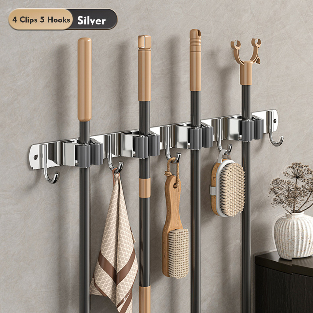 SUS 304 Gantungan Sapu Stainless Gantungan Sapu Pel Dinding Kait