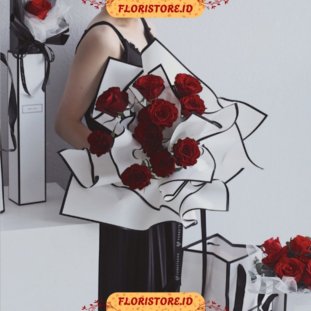 

MONOCHROME CELLOPHANE / FLORIST PAPER / KERTAS BUKET BUNGA / WRAPPING WRAPPER