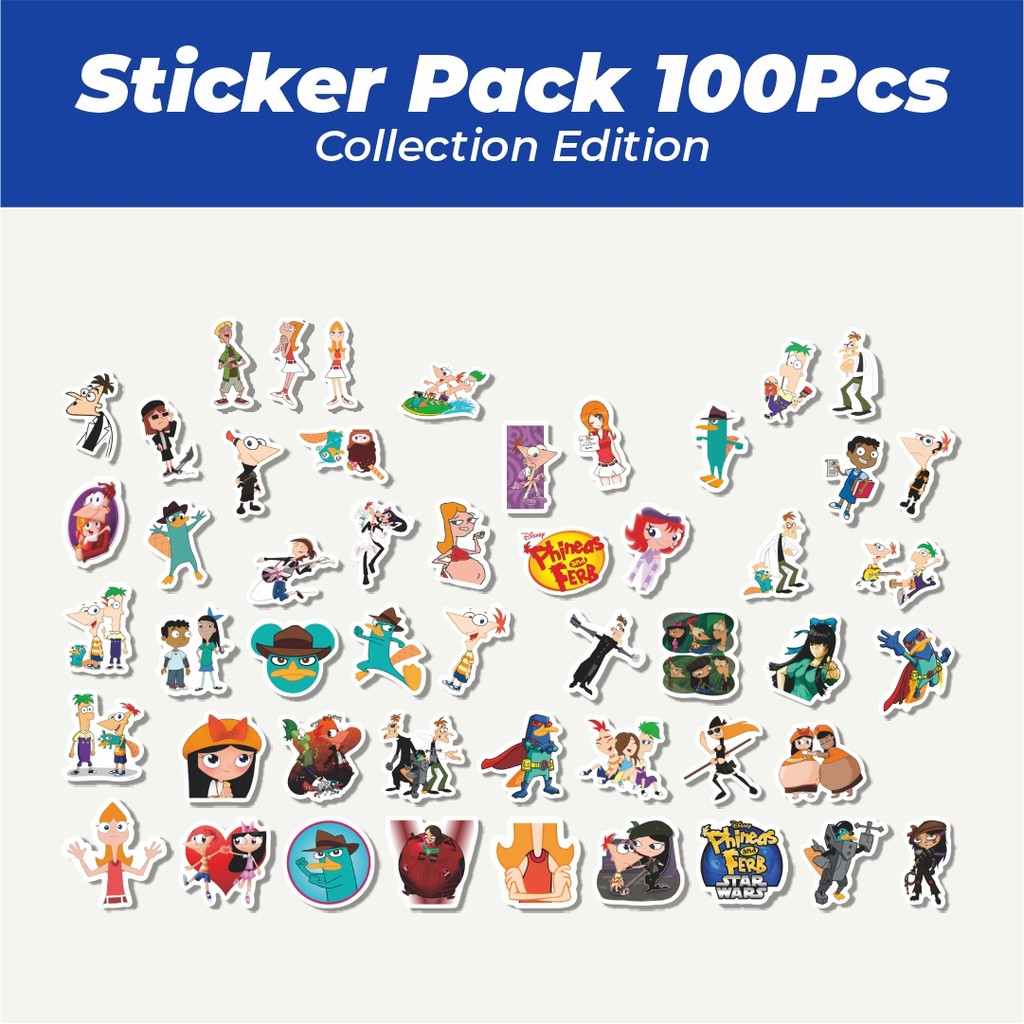 

Hot Sticker Kartun Phineas And Ferb Sticker Lucu Anti Air Stikers Berperekat Waterproof Sticker Decal Buat Motor Helm Buku Journal Koper Casing HP Laptop Botol Minum
