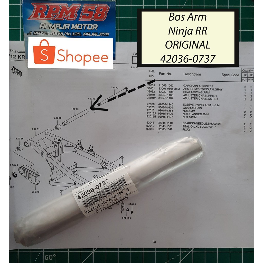 Bos arm Ninja RR kawasaki Original 42036-0737 kawaaki