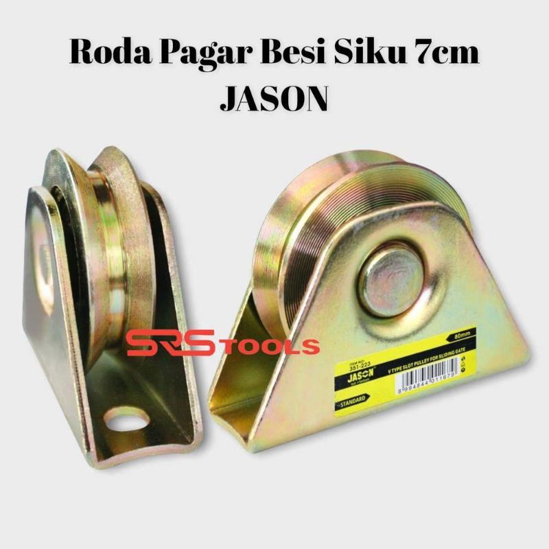 JASON Roda Pagar Besi Siku 70 mm Bubut Galvanis model V 7 cm