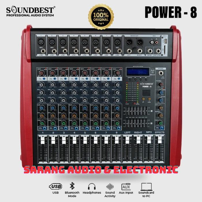 POWER MIXER AUDIO SOUNDBEST POWER 8 POWER8 ORIGINAL 8 CHANNEL