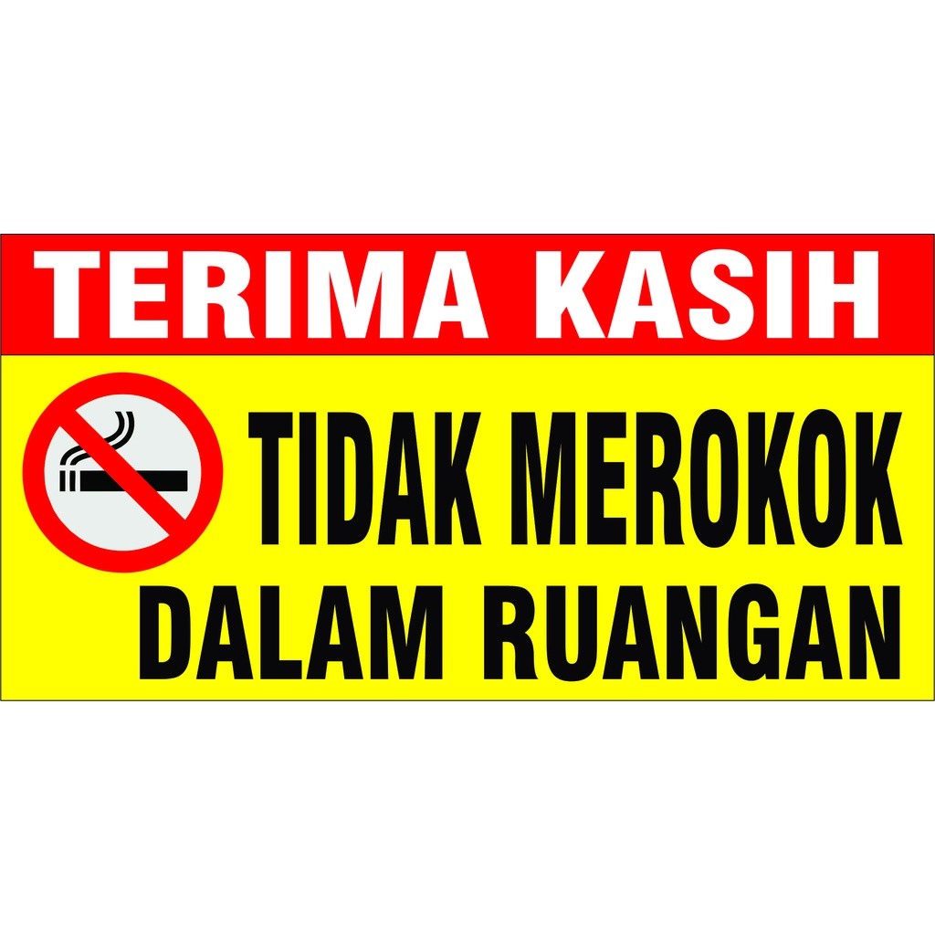 

Stiker terima kasih tidak merokok dalam ruangan