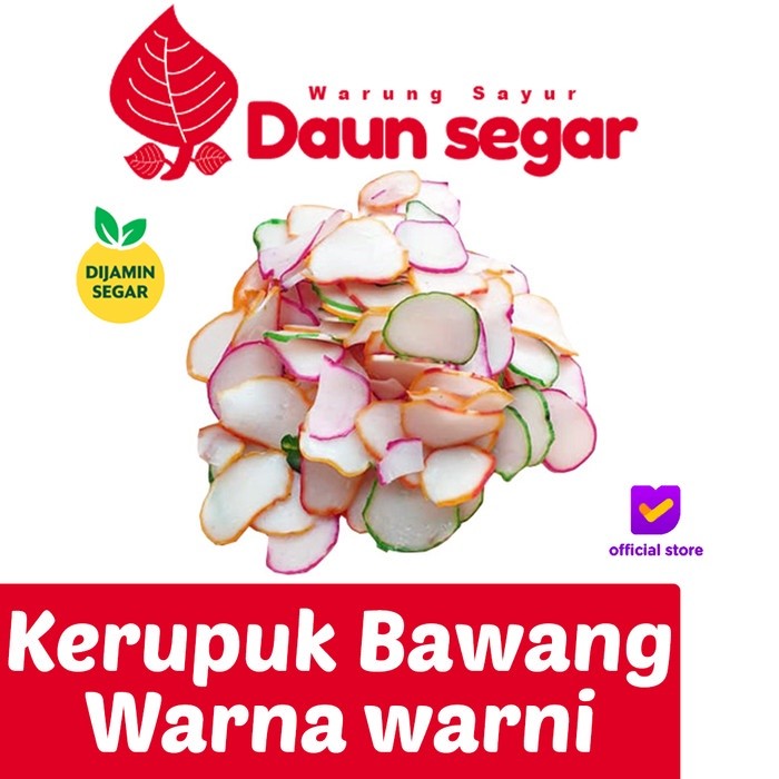 

Kerupuk Bawang warna warni Mentah 250gram