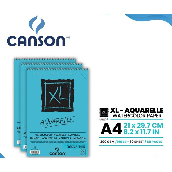 

Canson XL Watercolor Pad A4 Ring