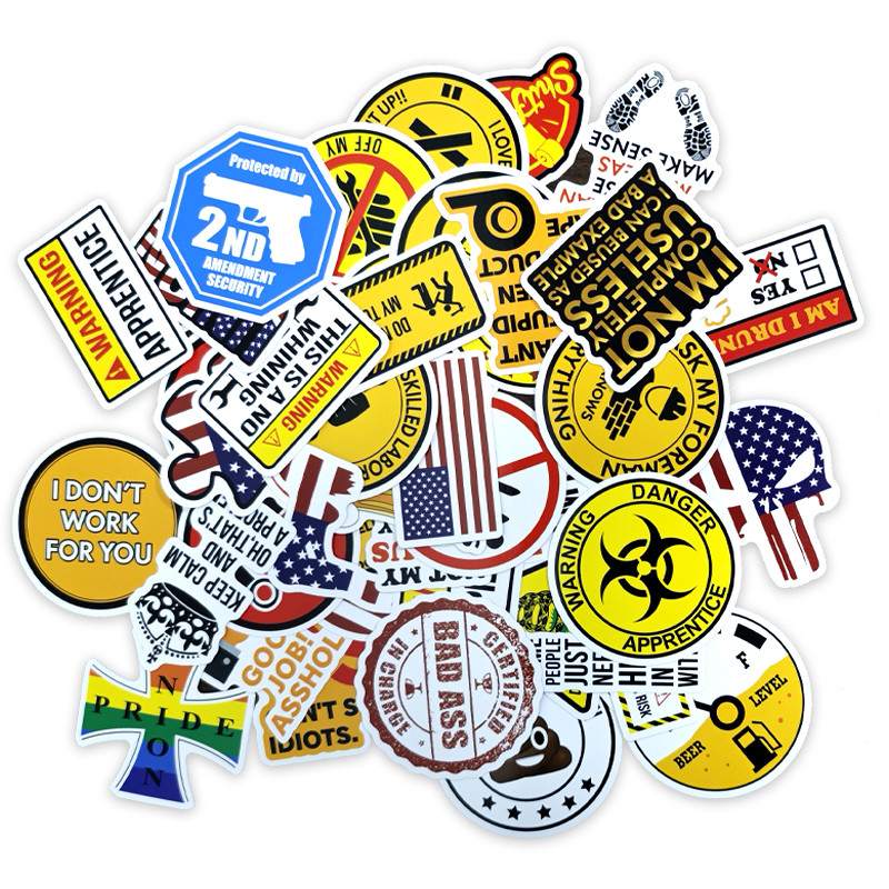 

Child Toy Stickers Trendy Car Stickers Motorcycle Logo Graffiti Stickers Warning Stickers Water Cup Waterproof Graffiti Stickers