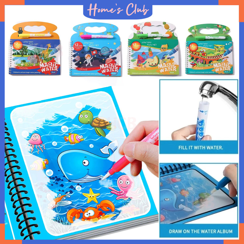 

Magic Water Coloring Book / Graffiti Buku Lukisan Air Berwarna Warni